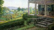 Walter I Cox The Front Porch Spain oil painting artist